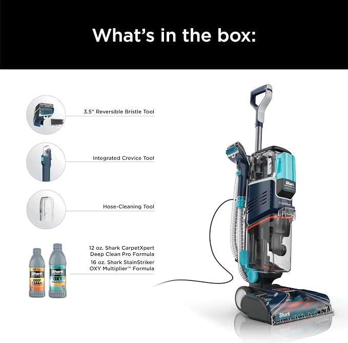Shark R-EX200 CarpetXpert Deep Cleaner for Carpet, Rugs & Upholstery with StainStriker, Navy - Certified Refurbished