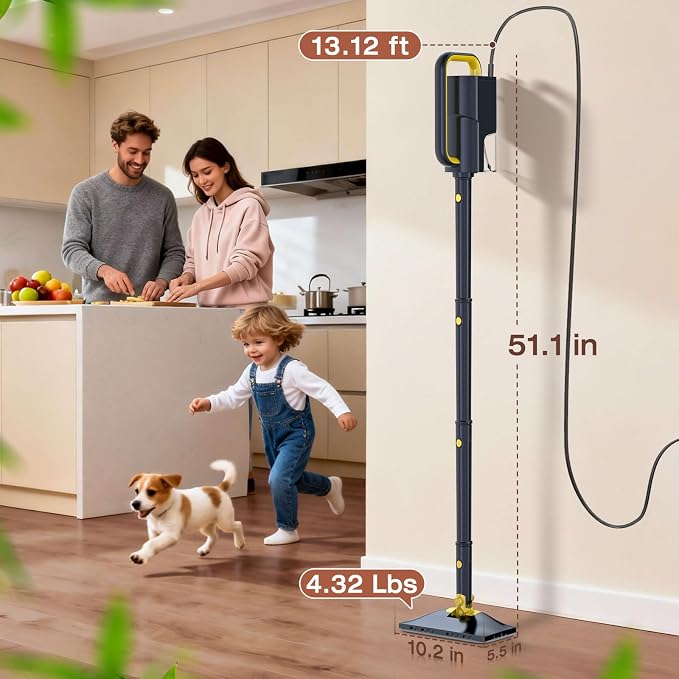 10-in-1 Steam Cleaner, Detachable Handheld Steam Mop for Multi-Surface | Quick 10s Heat, 350ml Water Tank and 2-Level Steamer for Cleaning Floor, Window, Carpet, BBQ Grill, Tile, Sofa, Car and Grout