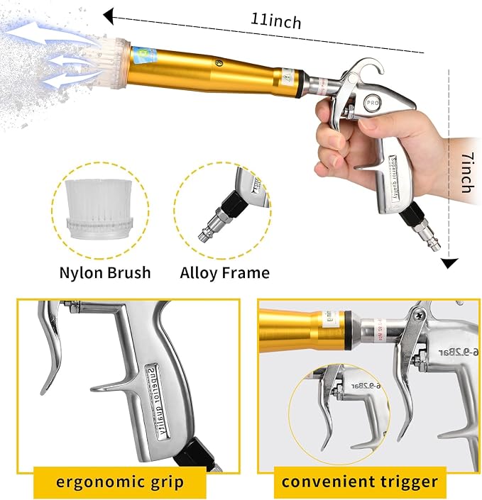 GOCCIDA High Pressure Car Cleaning Gun Air Blow Gun for Car Detailing | Tornado Dry Cleaning Gun Pro Auto Detailing Tool Quickly Removes Surface Dirt and Dust Air Gun Works with Air Compressor
