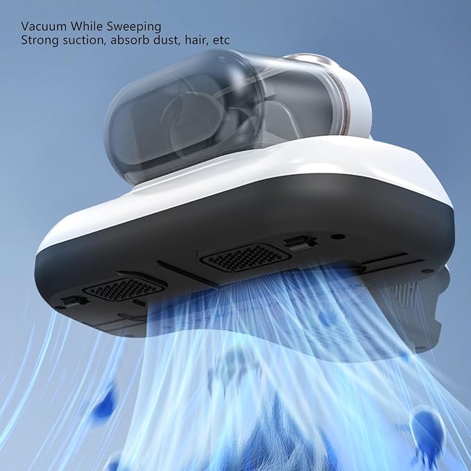 Srliya Mattress Vacuum Cleaner 10Kpa Strong Suction 3 Gears Adjustment LED Screen Handheld Fabric Cleaner for Sofa Bed