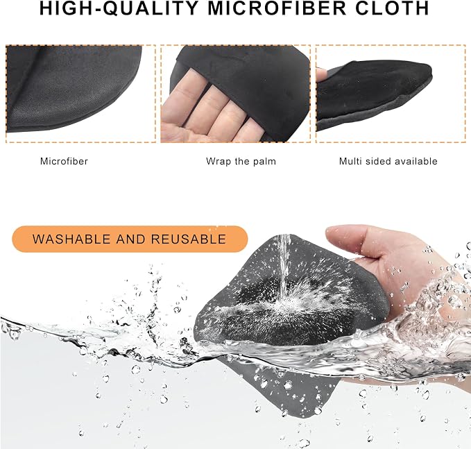 Car Screen Cleaner, Square Microfiber Cloth Non-Scratch Auto Touchscreen Cleaning Wipes, Foldable Touch Screen Pad Universal Cleaning Tool for Vehicle Dashboard Display (Triangle)