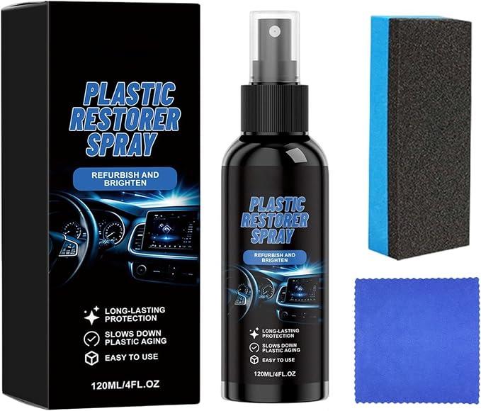Car Interior Cleaner Coating Polishing Repair | 120ml Trim Restorer Dust Spray for Automotive Truck SUV Sedan Exterior Bumper Door Panels Dashboard Seat