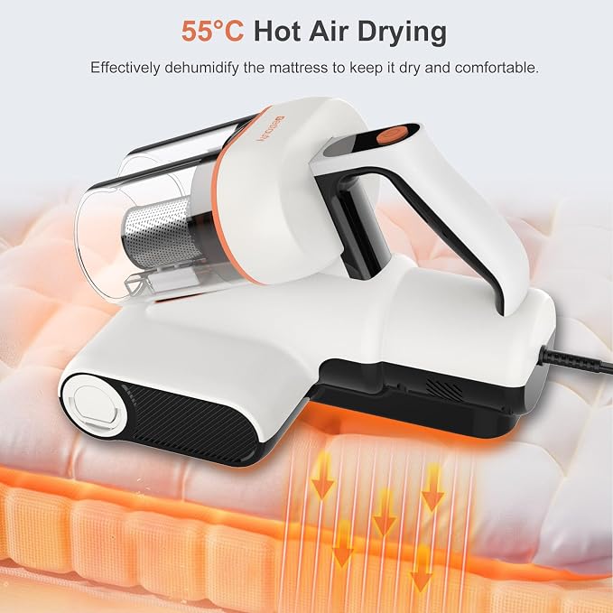 Bestauty Bed Vacuum Cleaner, 500W Mattress Cleaner with UV, 7-16Kpa 2 Levels of Adjustable Powerful Suction Mattress Vacuum Cleaner, 6 Stage Filtration System for 99.9% Filtration, Lightweight, Corded