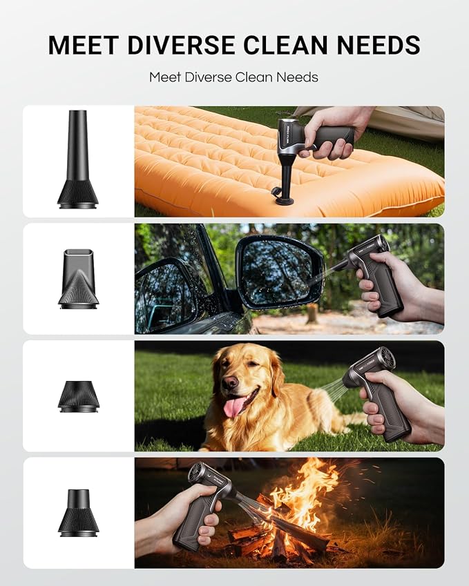 T150 Compressed Air Duster, Mini Hand Blower 110000RPM, 3-Gear Handheld Cordless Blower with Fast Charging, Portable Electric Air Blower for PC, Car, Outdoor, Keyboard