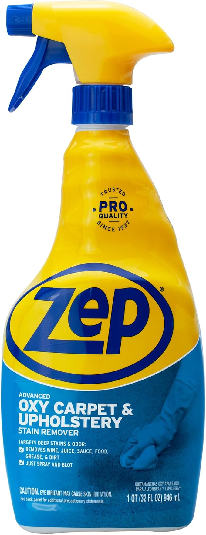 Zep ZUOXSR32 Advanced Oxy Carpet and Upholstery Stain Remover 32 Fl Oz, Pack of 1 | Pack of 1