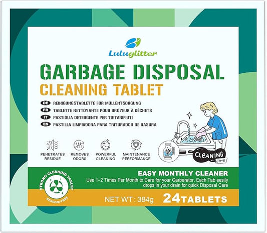 Garbage Disposal Cleaner Deodorizer Tablets 24 Pack Sink Freshener Kitchen | Deep foaming clean, Fresh scent, All disposal compatible,Effortless maintenance