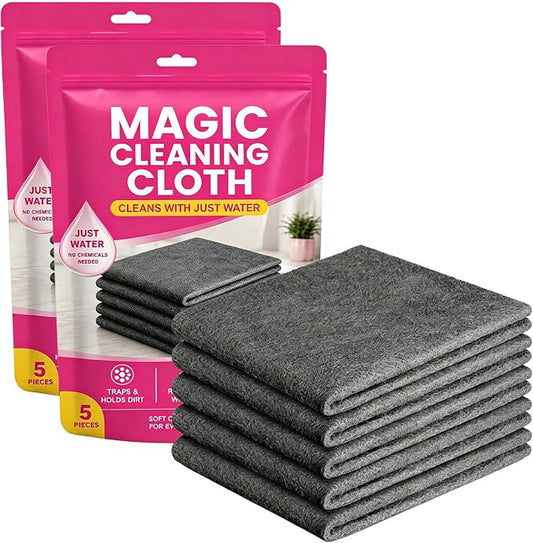 Magic Cleaning Cloths, Thickened Streak-Free Microfiber Rags ，10：8*12IN | Lint-Free Reusable Cleaning Towels for Window, Glass, Stainless Steel, And Car