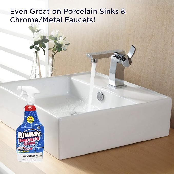 Clean-X Eliminate Shower Tub & Tile Cleaner- 32 fl oz. - Shower Cleaner by UNELKO Invisible Shield (3)
