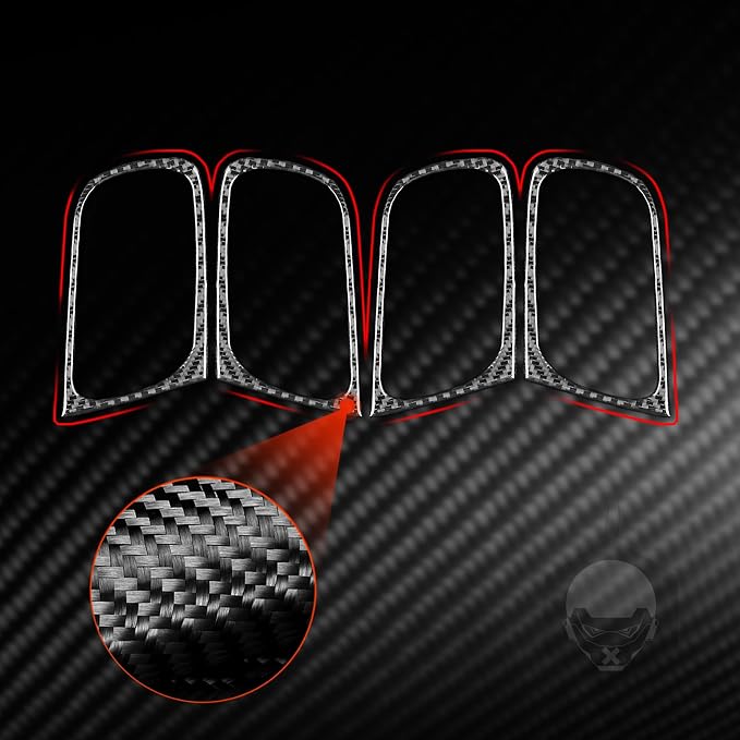 Real Carbon Fiber Trim for Infiniti Accessories | for G35 G37 G25 Q60 Q40 2007-2015 X S Sedan Door Inner Handle Armrest Frame Cover Interior Thick Overlay Decal
