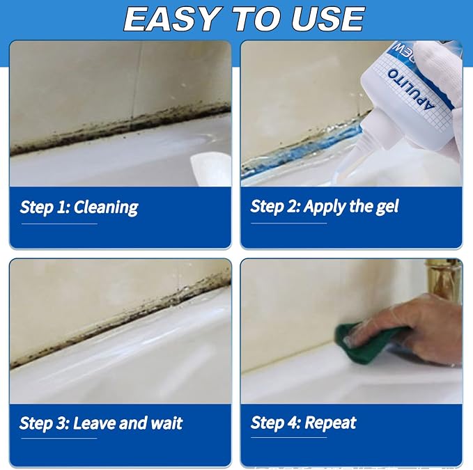 APULITO Household Cleaner Gel for Bathroom Shower Tile Tub Sink Cleaning Solution 10 Fl Oz (Pack of 2)