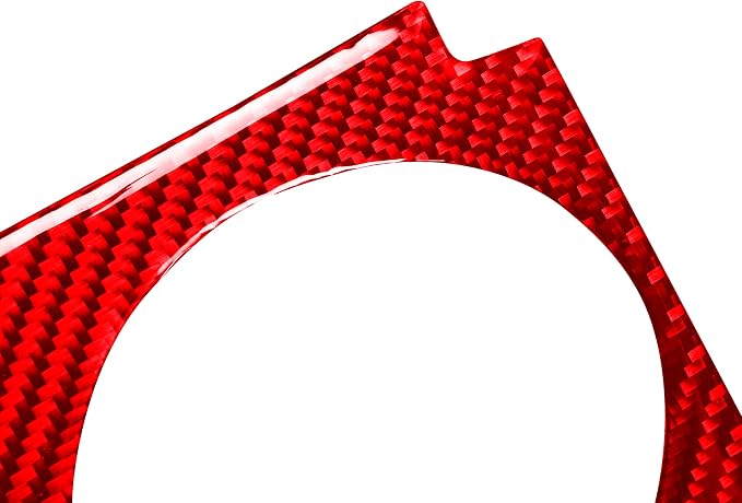 Red Real Carbon Fiber Trim for Ford Mustang Accessories | for GT Shelby 2005 2006 2007 2008 2009 Central Console Instrument Panel Gear Shift Cover Interior Thick Overlay Decal 12PCs