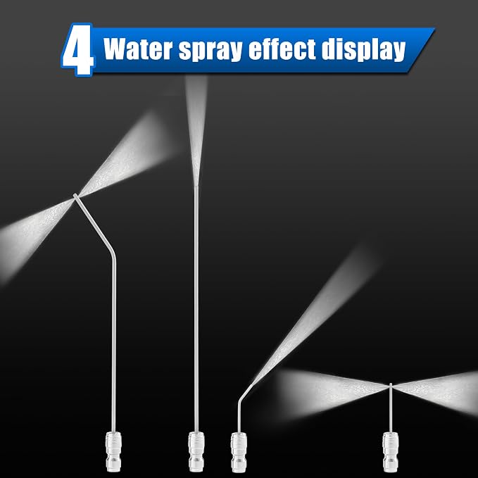 Pressure Washer Needle Nozzle– Stainless Steel Flush Wand | 2-4GPM Pressure Washer Extension Spray Tips, 1/4" Quick Connect Washing Machine, AC Coil, Water Heater, Appliance Cleaning