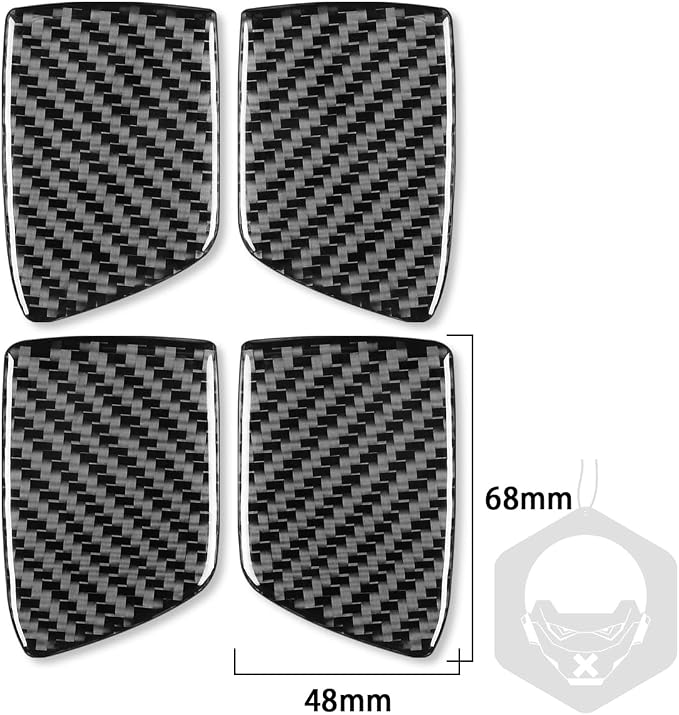 Real Carbon Fiber Trim for Infiniti Accessories | for G35 G37 G25 Q60 Q40 2007-2015 S X Sedan Inner Door Pull Bowl Cup Cover Interior Thick Overlay Decal