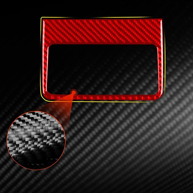 Real Carbon Fiber Trim for Toyota Camry Accessories | for 2012 2013 2014 Rear Row Air Vent Widnd Outlet Decoration Panel Frame Interior Thick Overlay Decal