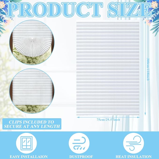 Threehoney 4 Pcs No Drilling Dorm Room Divider 10 x 9.8 ft Non Woven Pleated Blinds for College Dorm Room Separation Adjustable Temporary Light Filtering Privacy Screen Wall Divider for Home Bedroom
