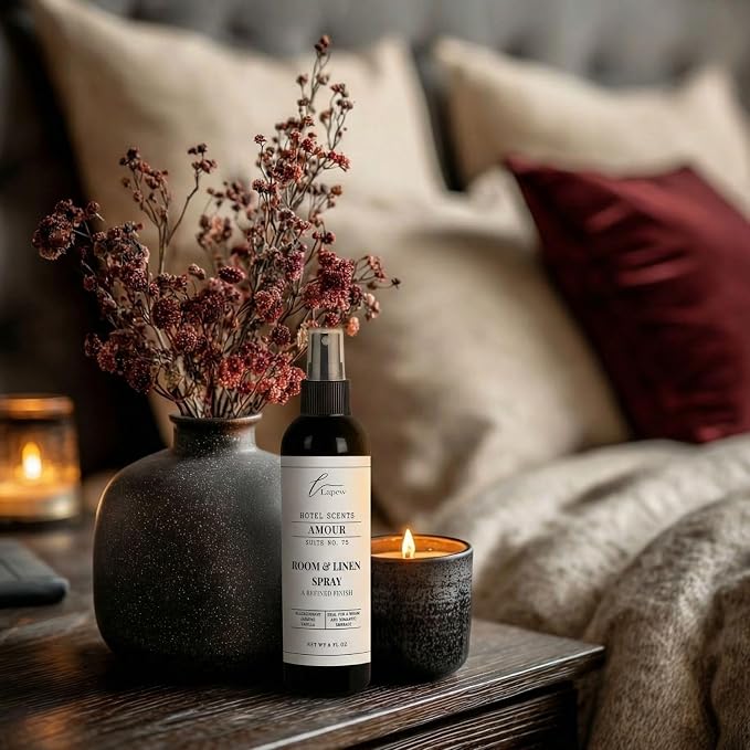 Lapew Hotel Scents Luxury Room Spray | Amour Suite 75 | Inspired by the Four Seasons | Linen Spray Air Freshener & Fabric Spray | 8 fl oz