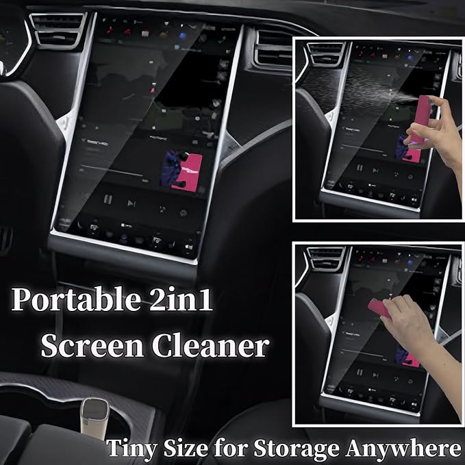 3 Pcs Car Screen Cleaner Accessories, Hatstart Electronic Touch Screens Cleaning Kit for LCD Display TV Laptop Computer Tablet PC Flat Screens, Works with iPhone iPad MacBook Pro - Hot Cute Pink
