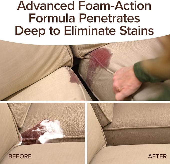 Bull Shot Pro Carpet, Professional Strength Carpet Spot & Stain Remover | Stain-lifting foam action, removes coffee, soda, wine, grease, new & old stains, just point & spray
