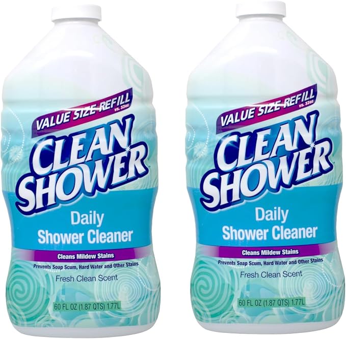 2 Set / Clean+Shower++No+Scent+Basin+Tub+and+Tile+Cleaner++60+oz.+Liquid