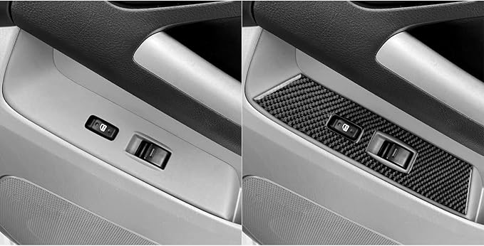 Window Lift Panel Stickers Fit for Toyota 4Runner 2003-2009 Trim | for 4 Runner(N210)2003-2009 SR5/Sport Edition/Limited|Real Carbon Fiber|Front Door Cover Accessories|Thick Overlay