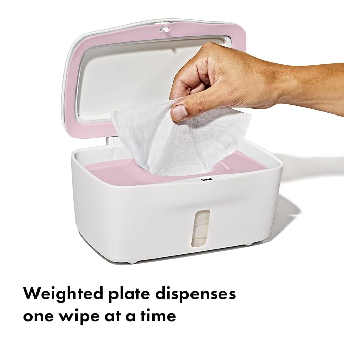 OXO Tot Perfect Pull Wipes Dispenser, Baby Wipe Holder - Blossom