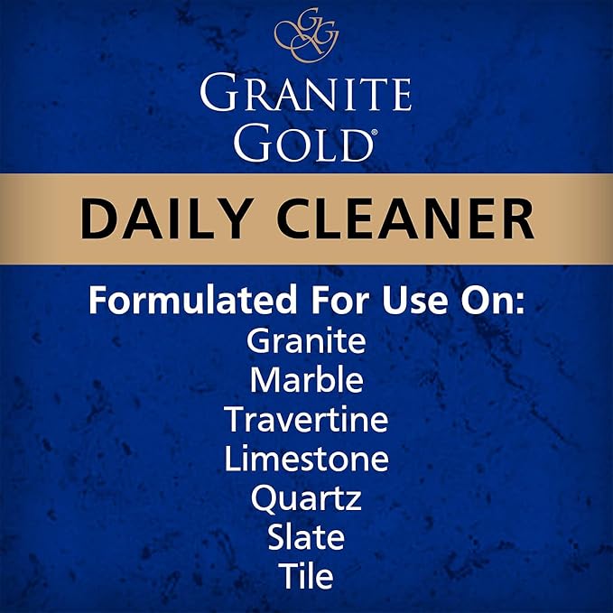 Granite Gold Daily Cleaner Spray Streak-Free Cleaning for Granite, Marble, Travertine, Quartz, Natural Stone Countertops, and Floors, 112 Fl Oz Value Pack