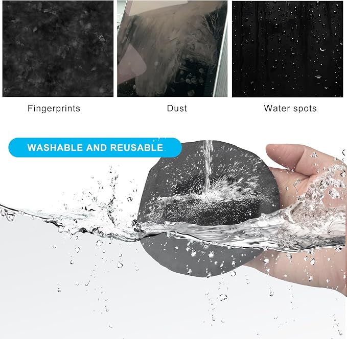 Ohleats Car Screen Cleaner, Microfiber Auto Screen Cleaning Pad, Foldable Touch Screen Cleaner Cloth for Vehicle Dashboard LCD Display, Car Cleaning Kits