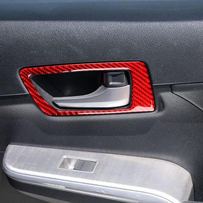 Real Carbon Fiber Trim for Toyota Camry Accessories | for 2012 2013 2014 Inner Door Handle Panel Interior Thick Overlay Decal