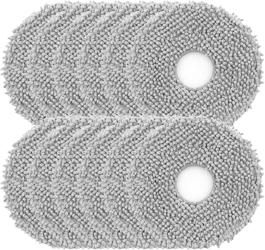 12Pcs Microfiber Mop Cloth Pad for Roborock Q Revo,Qrevo S,Qrevo Pro,Qrevo Master,Qrevo MaxV,QV35A,QV 35S,Qrevo S5V,Qrevo Edge S5A,Qrevo Curv,Saros 10R Robot Vacuum, Washable Mopping Cloth Accessories