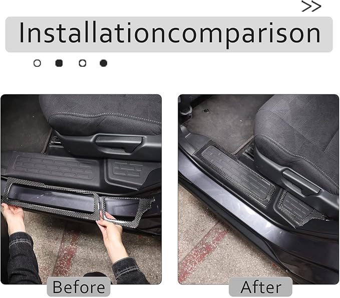 Car Door Sill Scuff Plate Trim Panel, Car Door Entry Guards, Threshold Strip, Door Sill Guard for Honda Pilot 2015-2019, Carbon Fiber (Built-in Door Sill Sticker)