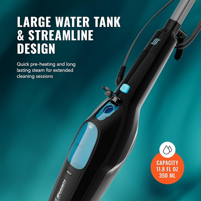 PurSteam Multi-Surface Steam Mop Floor Cleaner for Hardwood, Tile & Carpet | Multi-Surface Floor Cleaner for Hardwood, Tile, Laminate & Carpet | Fast Heating, Lightweight & Chemical-Free Cleaning