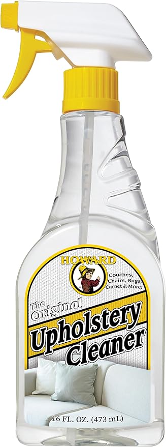 HOWARD Products Upholstery Cleaner for Furniture, Couches, Chairs, Rugs, and Carpet Stain Remover, Couch Cleaner, 16 oz Spray Bottle