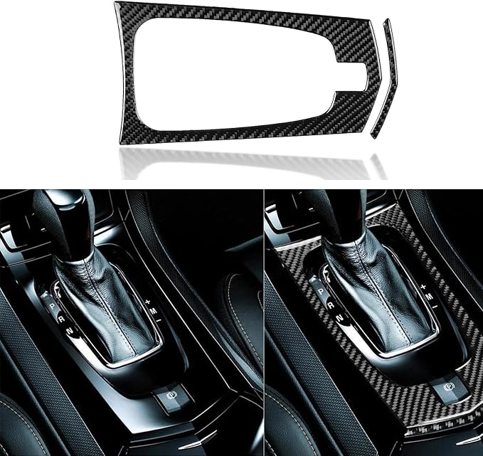 Gear Shift Panel Sticker Real Carbon Fiber Compatible with Cadillac CTS 2008 2009 2010 2011 2012 2013, Interior Car Trim Accessories