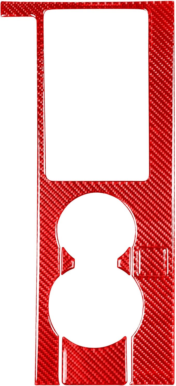 Red Real Carbon Fiber Trim for Ford Mustang Accessories | for GT Shelby 2005 2006 2007 2008 2009 Central Consoles Air Vent Wind Outlet Interior Thick Overlay Decal
