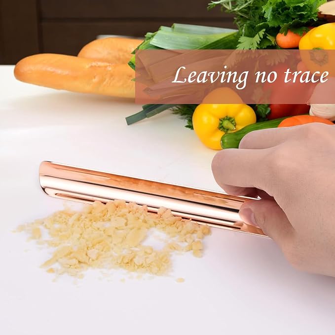 Table Crumb Sweepers for Servers Restaurant Bread Crumber Cleaner Stainless Steel for Tablecloth in Restaurants and Homes, Servers, Waitresses Tool Accessories(Rose Gold)