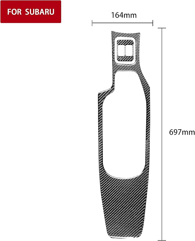 Real Carbon Fiber Trim for Subaru Accessories | for BRZ 2016 2017 2018 2019 2020 Central Armrest Center Control Panel Interior Thick Overlay Decal - B