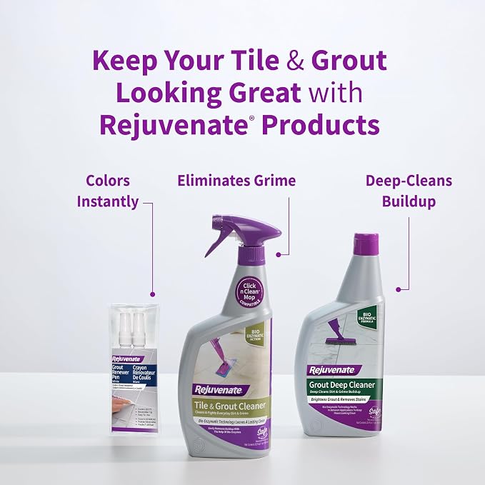Rejuvenate Bio-Enzymatic Scrub Free Tile and Grout Cleaner Lightens and Brightens Every Time (32oz)