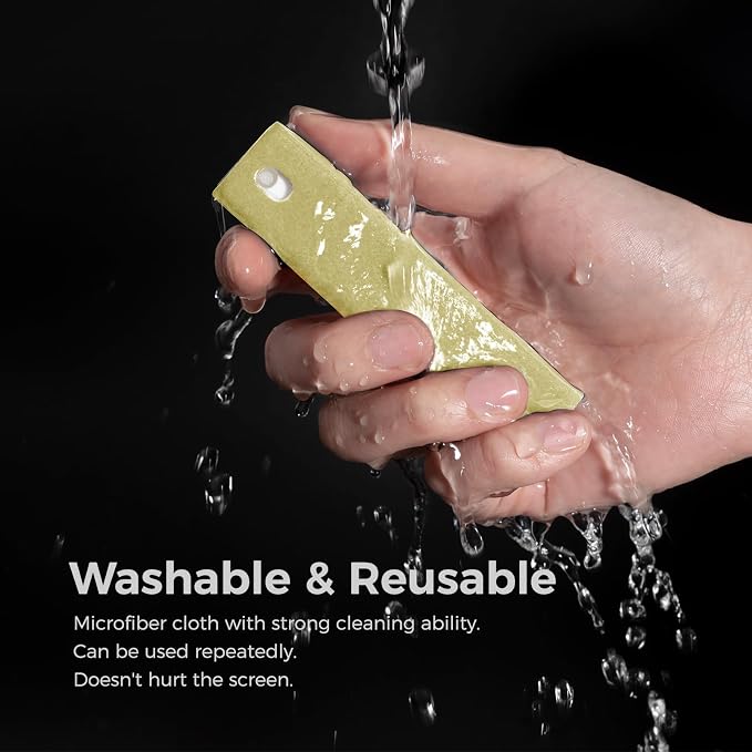 CLICK CLEAN Screen Cleaner Spray with Phone Stand Case & Microfiber | 2-in-1 Cleaner & Phone Stand, Streak-Free Cleaning, Gentle Formula, For Phone Laptop Tablet Screens, Beige, 0.5oz