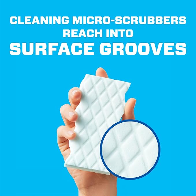 Mr. Clean Magic Eraser, All Purpose Cleaner, Cleaning Scrubber, Wall, Sneaker, Kitchen, Bathroom, Shower, Melamine Sponge, Pads, Extra Durable, 7ct