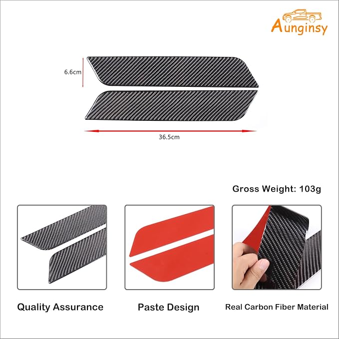 Real Carbon Fiber Center Console Gear Control Panel Side Strip Cover Trim Fit Toyot@a Tundra/Sequoia 2022-2024 Car Inner Center Console Gear Box Side Panel Protect Sticker Moulding Strip Accessories