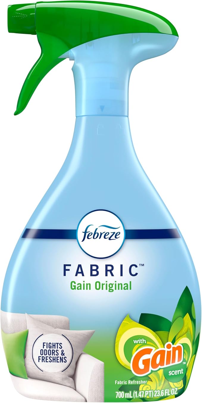Febreze Fabric Spray Air Freshener, Odor-Fighting Fabric Refresher, Sneaker Balls Alternative, Couch Cleaner, Linen Spray, Multi-Use, Gain Original Scent, 23.6 fl oz