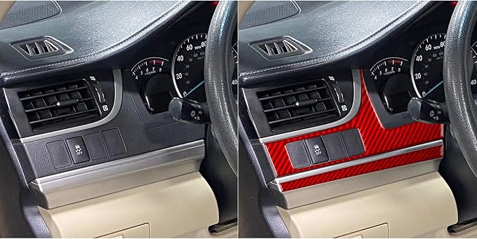 Real Carbon Fiber Trim for Toyota Camry Accessories | for 2012 2013 2014 Engine Start Stop Panel Ignition Control Lower Decoration Panel Interior Thick Overlay Decal