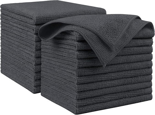 AIDEA Microfiber Cleaning Cloth Grey 20PK, Microfiber Towels for Cars, Premium Car Cloths, Dusting Cloth Lint Free Cleaning Rags for SUVs, House, Kitchen, Window, Workshops,11.5"×11.5"