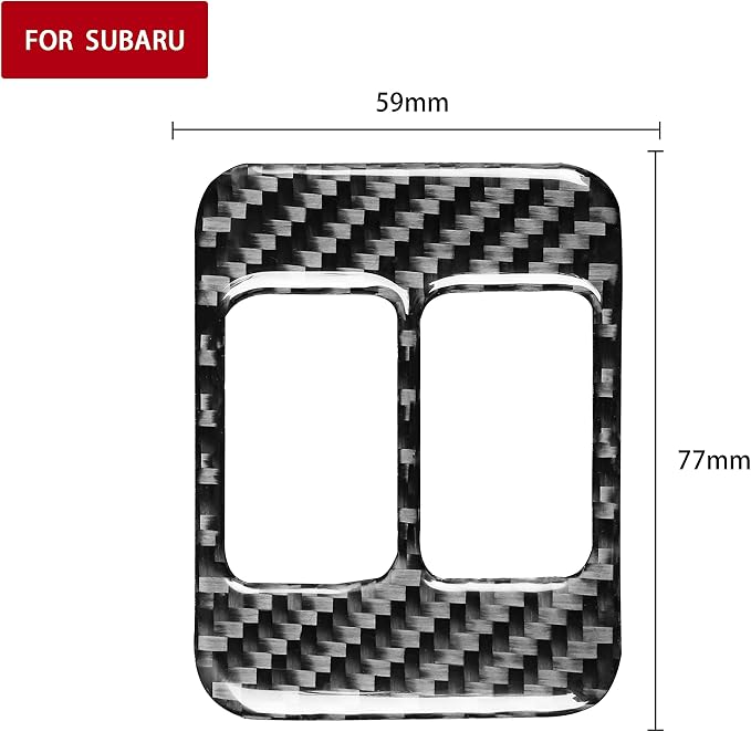 Real Carbon Fiber Trim for Subaru Accessories | for Scion FR-S 2013-2016 / Toyota 86 2016-2020 Seat Heating Button Panel Cover Interior Thick Overlay Decal