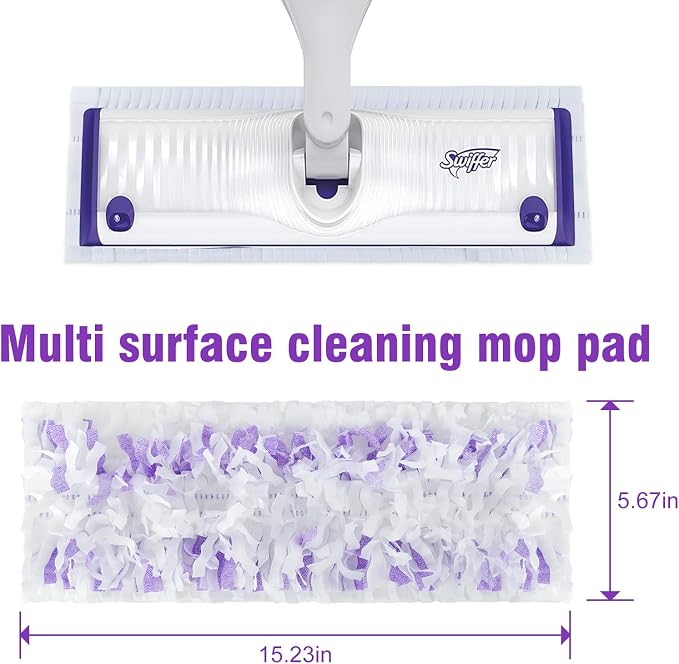 80 Pack Power Mop Refills Pad for Swiffer Power Mop,Swifter Wet Pads Refill | For Swiffer,Thickened Multi-Surface&Wood Mopping Pads Replacement for Floor Cleaning,All Purpose Wet or Dry Cleaning