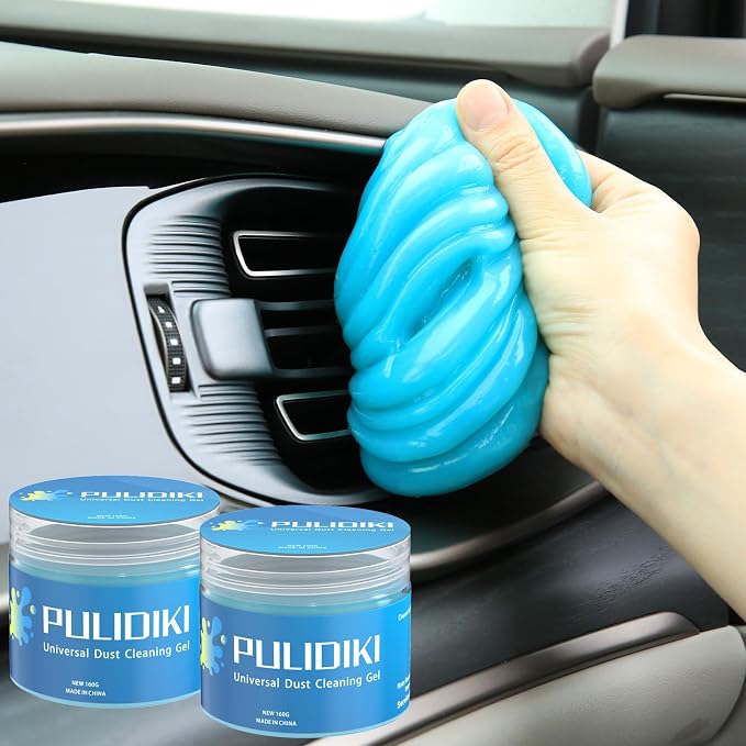 PULIDIKI Car Cleaning Gel Car Cleaning Putty Car Putty Auto Detail Tools | Car Slime Cleaner Dust Cleaning Gel for Car Interior Cleaner Car Cleaning Supplies Cleaning Kit Car Accessories Blue 2Pack