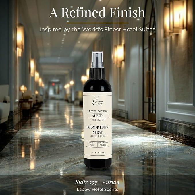 Lapew Hotel Scents Luxury Room Spray | Aurum Suite 777 | Inspired by the W Hotels | Linen Spray Air Freshener & Fabric Spray | 8 fl oz