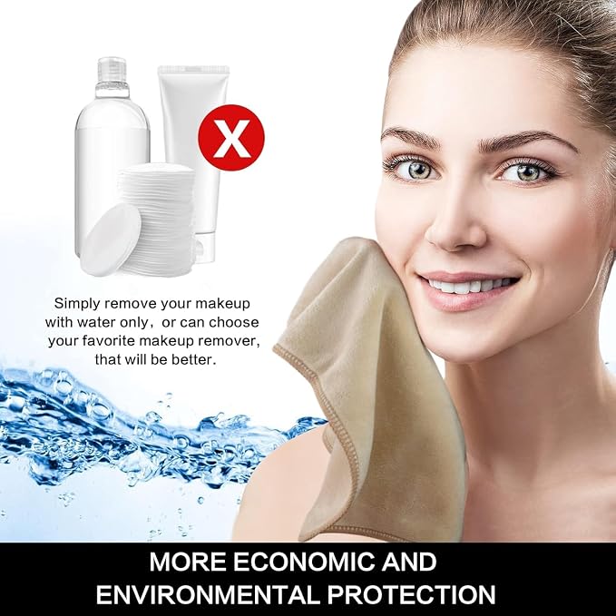 SINLAND Microfiber Facial Cloths Fast Drying Washcloth 12inch x 12inch Absorbent Face Wash Cloth Soft Makeup Remover Cloths