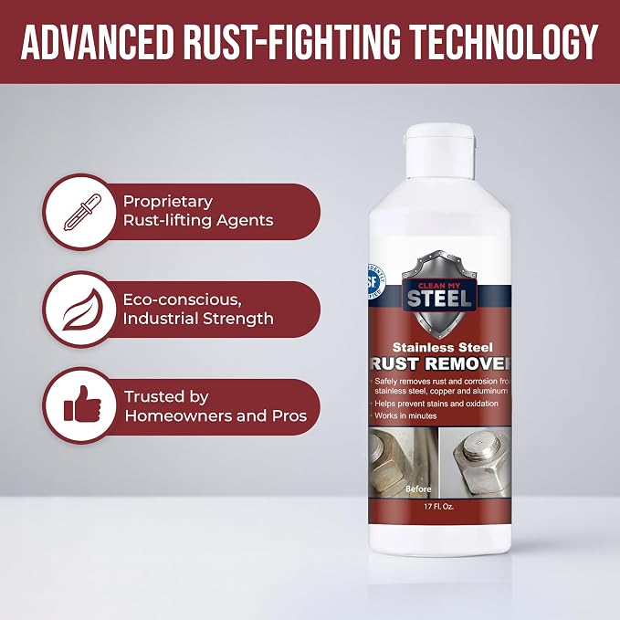 CLEAN MY STEEL Stainless Steel Rust Stain Remover Cream (17 Fl oz)