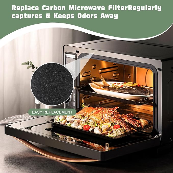 8 Pack OTRFILTER OTRFILTER1 PureAir Carbon Microwave Air Filter Replacement for Frigidaire Microwaves CGMV176NTBA/CGMV176NTDB/CGMV176NTFA/CGMV176NTWA/ FGMV155CTDA/FGMV176NTBB, Part Number 5304512502
